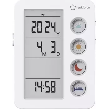 Renkforce RF-4883628 žadintuvas baltas vaistų priminimas (RF-4883628)