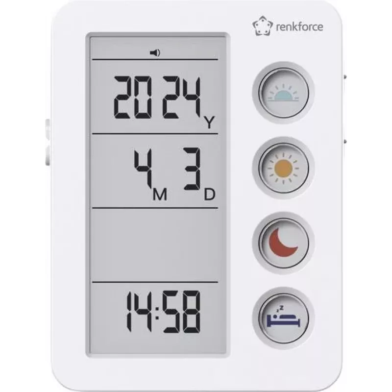Renkforce RF-4883628 žadintuvas baltas vaistų priminimas (RF-4883628)