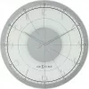 NeXtime klok 8125 Fancy Round, Ø43 cm, Sieninis, Balta/Sidabrinė