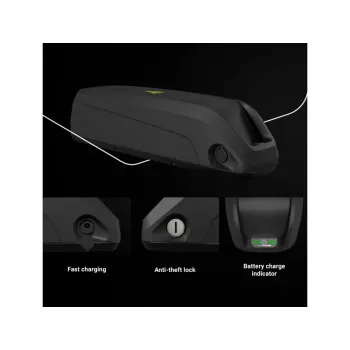 Baterija Green Cell EBIKEGCF03 48V 14500mAh ličio jonų juoda