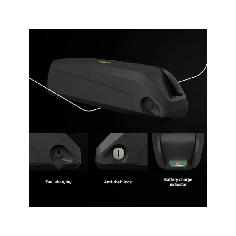 Baterija Green Cell EBIKEGCF03 48V 14500mAh ličio jonų juoda
