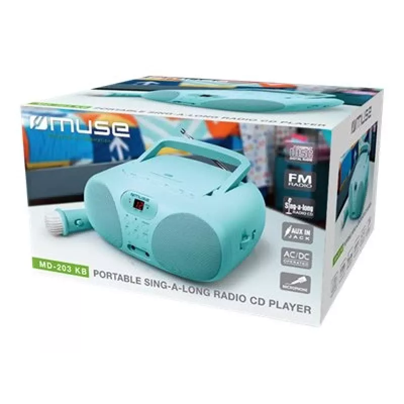 Muse MD-203 KB nešiojama stereo sistema Analog FM mėlyna