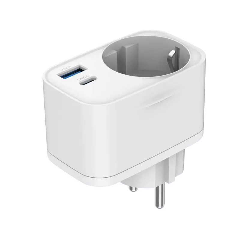 UNIVERSALUS USB ĮKROVIKLIS 20W BALTAS/2P AC TA-ACPDQC20-01-W GEMBIRD