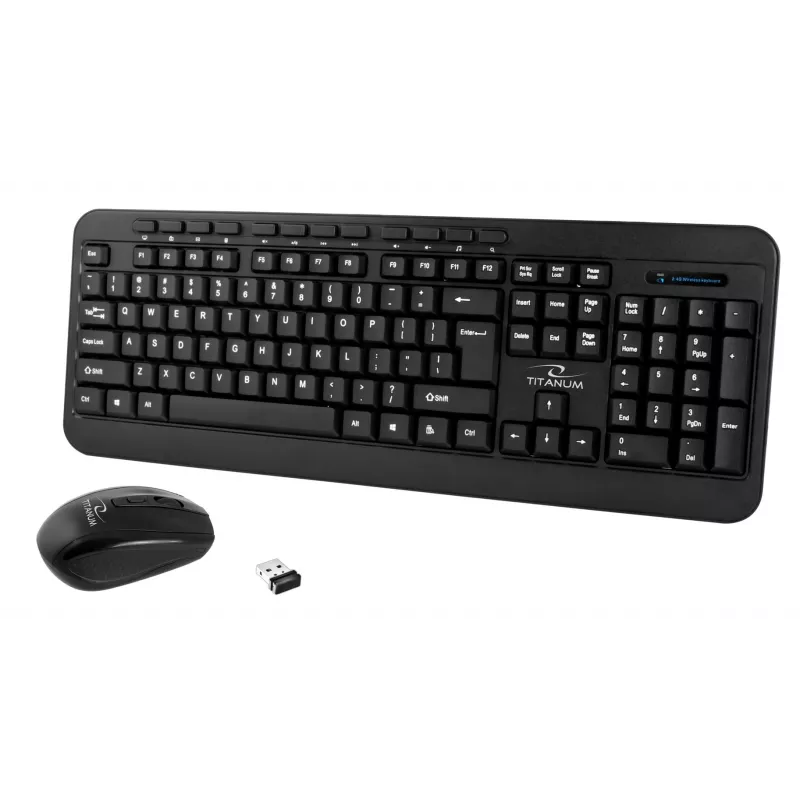 Belaidis klaviatūros ir pelės rinkinys ESPERANZA Akron TK109 2,4 GHz, USB imtuvas, juodas