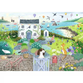 Dėlionė Ravensburger Coastal Cottage 1000 vnt., 700 mm pločio, 2 mm storio