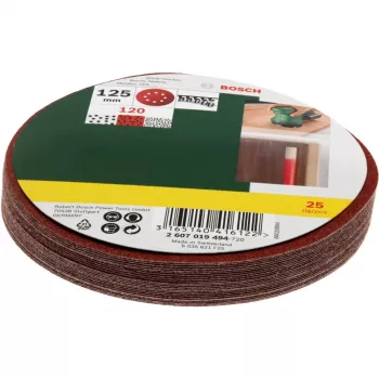 Šlifavimo priedų rinkinys Bosch 2 607 019 494 — 25 šlifavimo lapelių / priedų pakuotė
