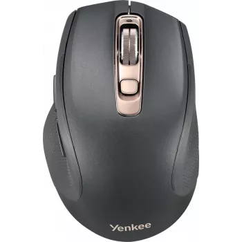Belaidė žaidimų pelė YENKEE YMS2090 — RGB, Pixart PAW3212, 1000/1600/2400 DPI, 2.4G/BT5.0, USB‑C, 500mAh