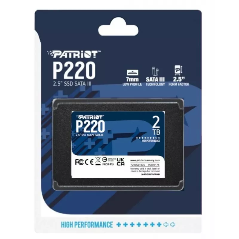 Patriot P220S2TB25 saugojimo diskas 2 TB SATA 6Gb/s
