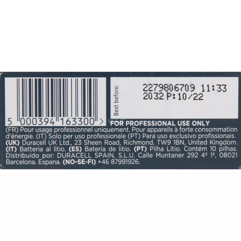 Ličio baterija Duracell CR2 3V (modelis 163300) fotografijos kameroms ir elektronikai