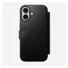 Dėklo tipo telefonų dėklas Nomad Modern Leather Folio, skirtas Apple, tinka ekranams iki 16 cm (6,3 col.), juodas