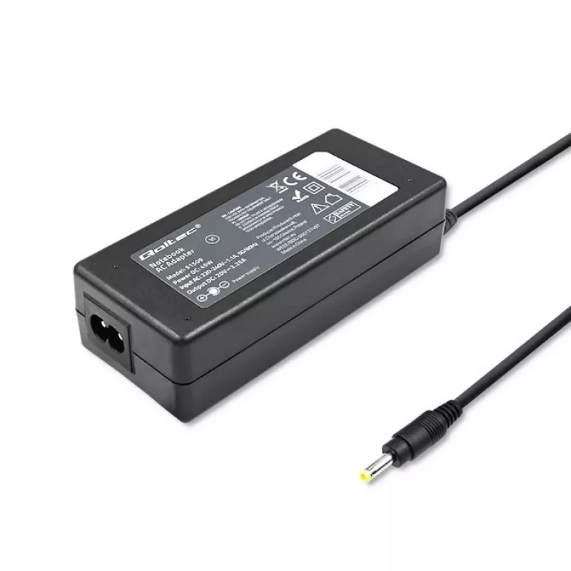 Qoltec 51509.45W maitinimo adapteris, skirtas Lenovo | 45W | 20V | 2,25A | 4,0*1,7 | +maitinimo laidas