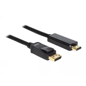 Delock Kabel DisplayPort 1.1 Stecker > High Speed HDMI-A Stecker Passiv 2 m schwarz (82587)
