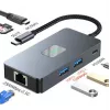 Tb Adapter Hub USB C (7w1) HDMI USB SD/tf RJ45 (2500 Mbps) Pd