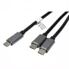 ROLINE - USB kabelis - 24 kontaktų USB-C (V) į 24 kontaktų USB-C (V) - USB 2.0 - 1,85 m - USB maitinimo šaltinis (100 W) - juoda (11.02.8308)