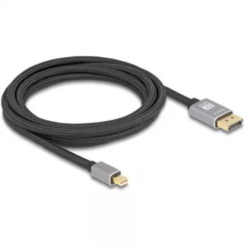 Delock - DisplayPort laidas - Mini DisplayPort (kištukas) į DisplayPort (kištukas) - DisplayPort 1,4 - 3,0 m - palaiko 8K 60 Hz - juodas, pilkas (81093)