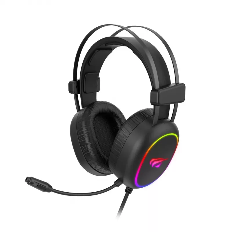 Havit GAMING HEADPHONE RGB Juoda 2016D ausinės, laidinės, galvos juostos