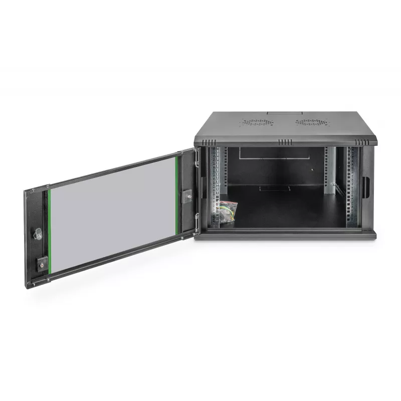 Prie sienos montuojamas stovas Digitus DN-19 07U-6/6-EC-SW