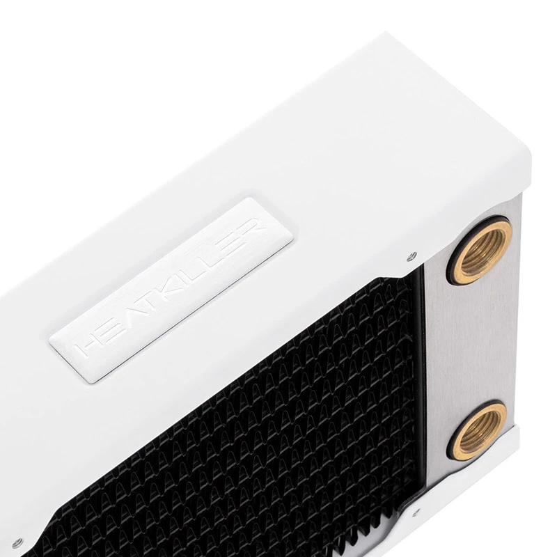 Radiatorinis filtras Watercool 24117 — žalvaris/varis/nerūdijantis plienas, balta, 278×120×48 mm