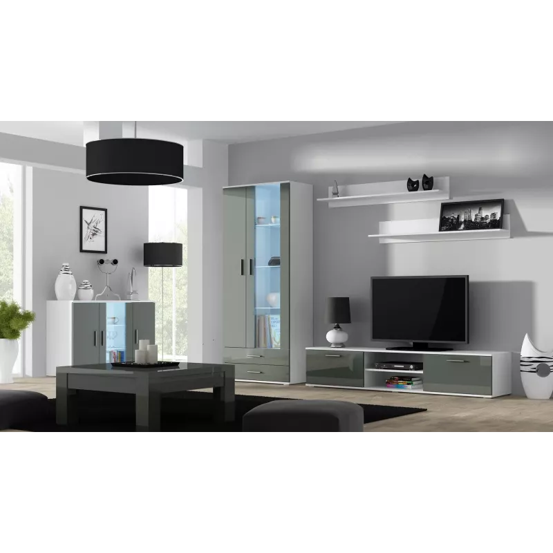 Cama komplektas of two shelves 125cm SOHO baltas matinis
