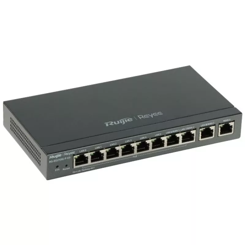 Maršrutizatorius RUIJIE RG-EG210G-P-V3 PoE debesies valdomas, 10 prievadų