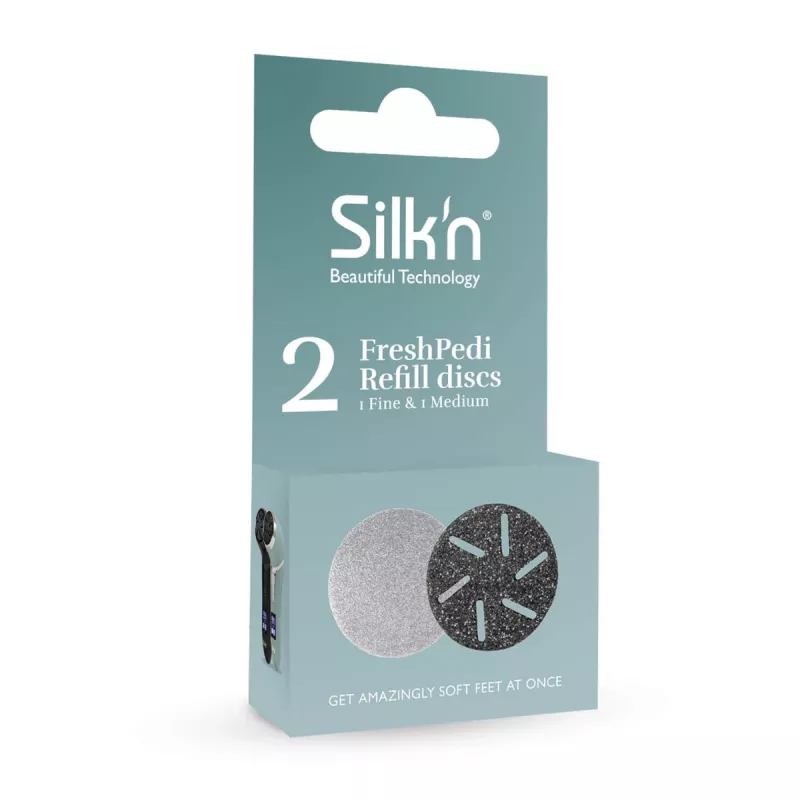 Pedikiūro prietaiso atsarginis papildymo rinkinys – minkšti ir vidutiniai silikoniniai voleliai, skirti silk'n FreshPedii FPR2PEUSM001