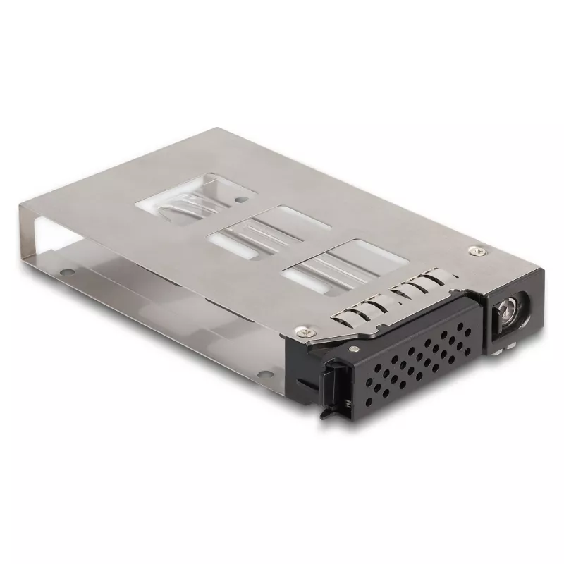 Kietojo disko laikiklis DeLOCK plonas Bay Mobile Rack 2,5 col. U.2 NVMe SSD juodas sidabrinis