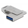 USB Flash Drive DeLOCK 128GB USB-C Type-A Swivel Model