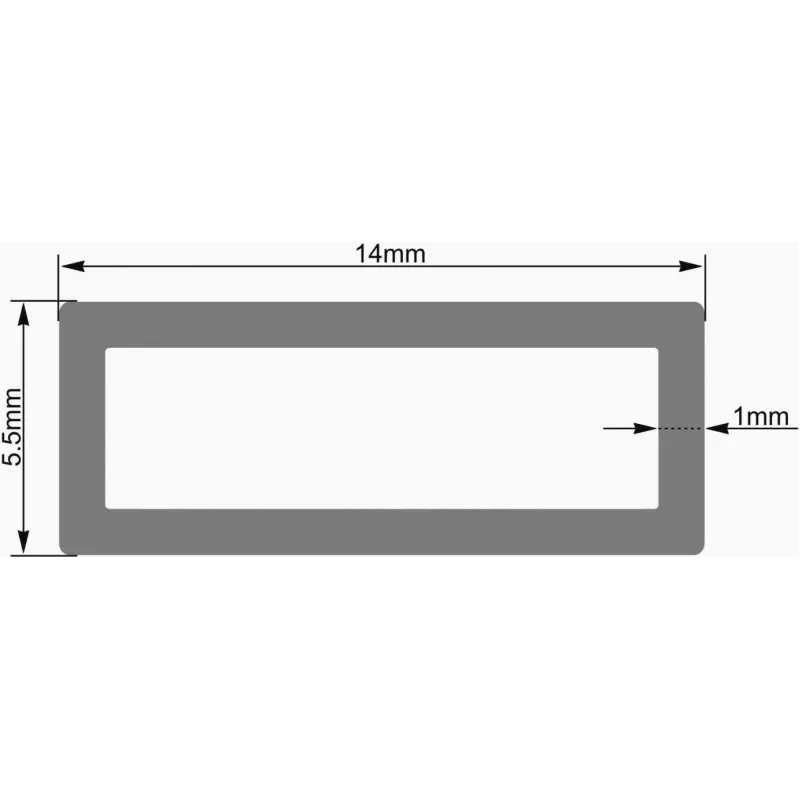 EUROLITE empty-Tube 14x5,5mm skaidrus LED juostos vamzdelis 2m (51202702)