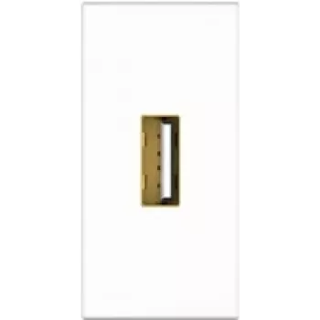 Kindermann Konnect flex 45 click - Modulinis Faceplate-Snap-In - USB 2.0 Type A - Balta, RAL 9010