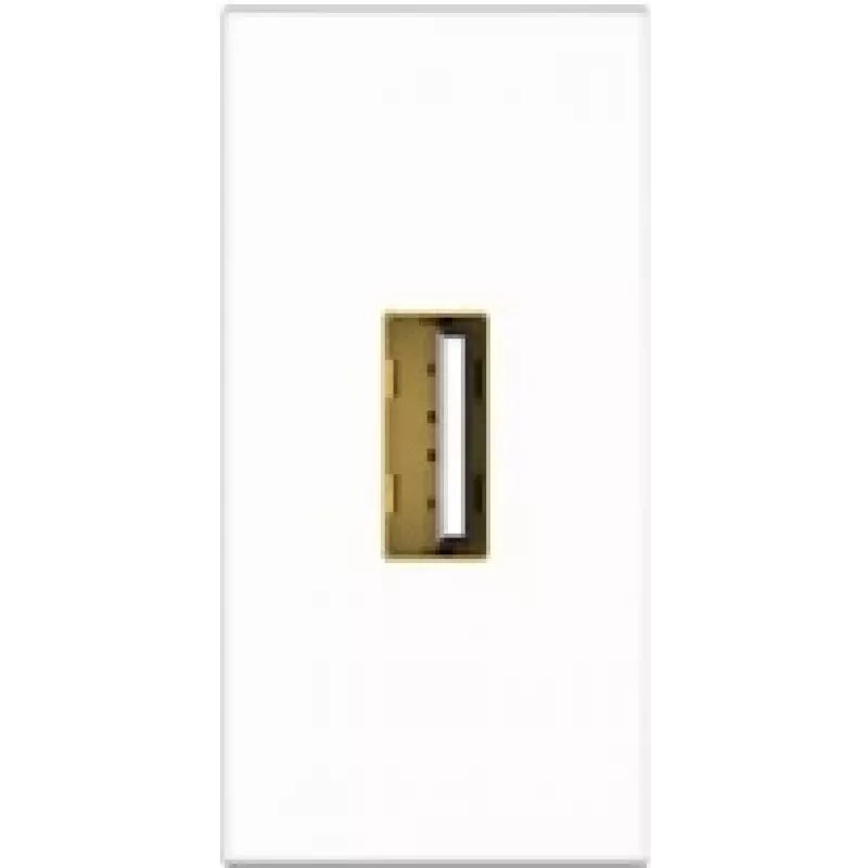 Kindermann Konnect flex 45 click - Modulinis Faceplate-Snap-In - USB 2.0 Type A - Balta, RAL 9010
