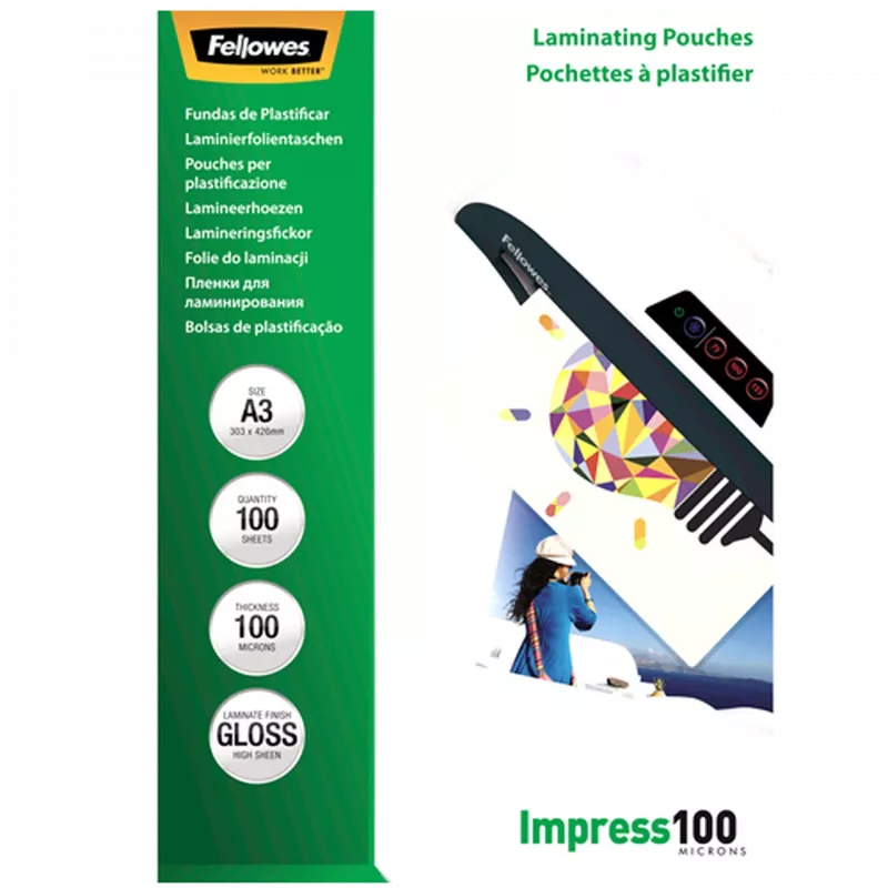 Laminavimo plėvelė BLIZGI/A3 100 100VNT 5351205 Fellowes
