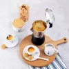 Moka puodas Bialetti Brikka 0,17 l — kaitlentės espreso virimo aparatas, 4 puodeliai, aliuminis, ne indukcinis