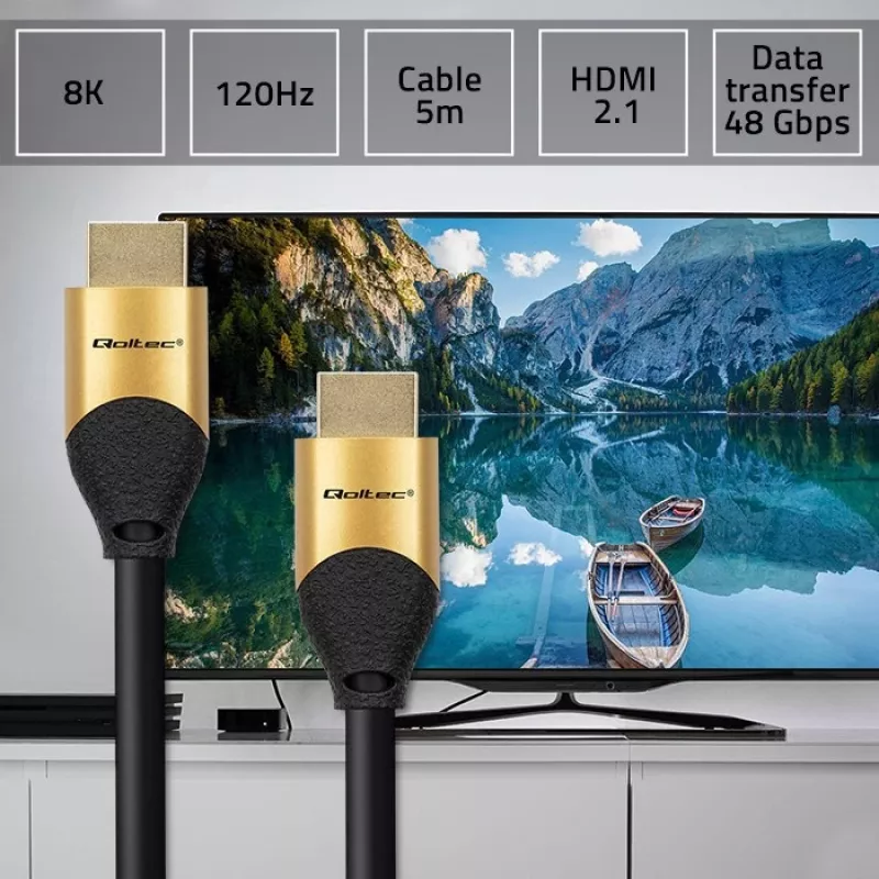 Qoltec 50357 HDMI laidas 5 m HDMI tipo A (standartinis) juodas