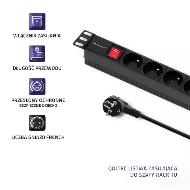 Maitinimo šaltinis QOLTEC 54471 12V 2A kompaktiško dizaino