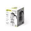 Moka pot Maestro MR-1660-9, kavos virimo aparatas ant viryklės 6 puodeliams, juodas