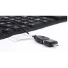 Silikoninė klaviatūra USB+PS/2 juoda