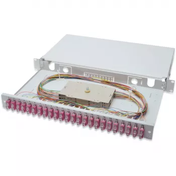 Kabelių valdymo skydelis Digitus DN-96322-4 SC OM4 šviesolaidinis sujungimo dėžutė, pilka