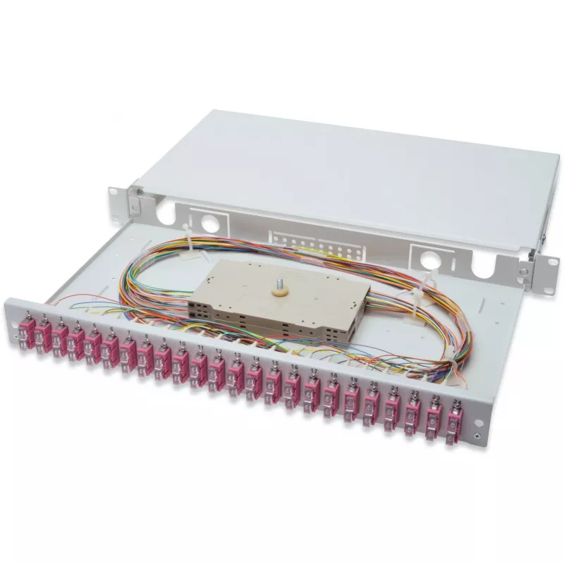 Kabelių valdymo skydelis Digitus DN-96322-4 SC OM4 šviesolaidinis sujungimo dėžutė, pilka