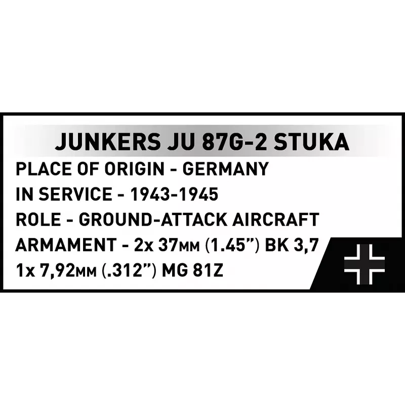 Statybinis rinkinys Cobi Blocks Junkers JU 87G-2 Stuka 571 vnt. modelio rinkinys