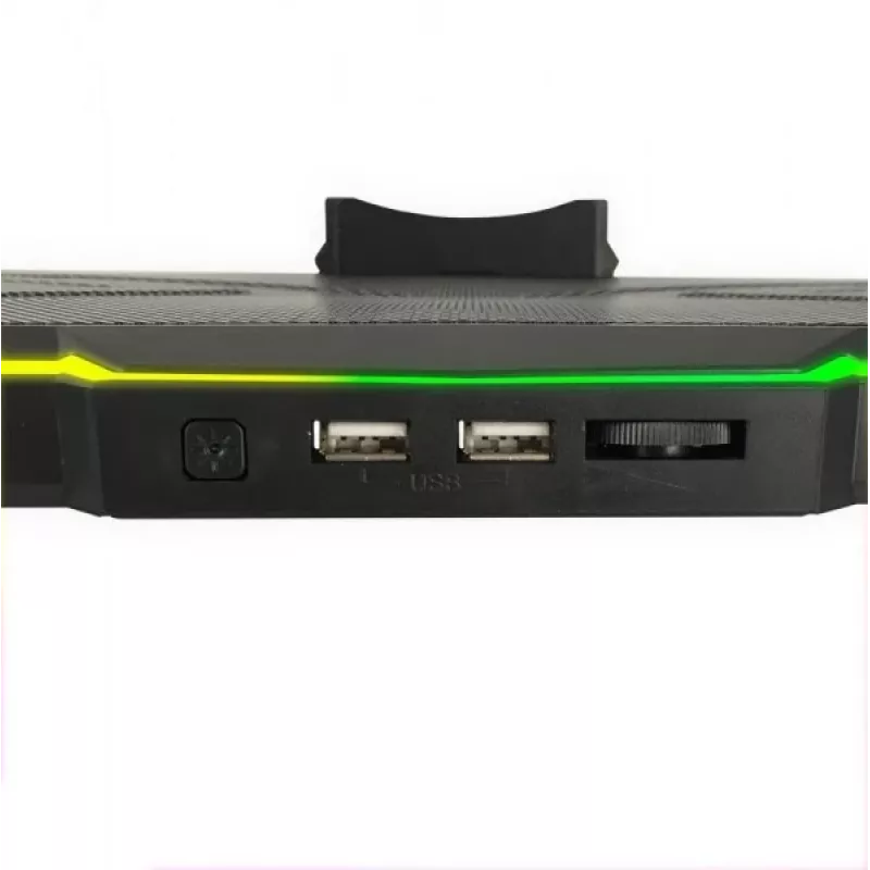 Nešiojamojo kompiuterio aušinimo padėklas ESPERANZA EGC110 iki 17 colių (43,2 cm), 1 ventiliatorius 18 cm, 800 aps./min, 63 CFM, USB 2.0, juodas