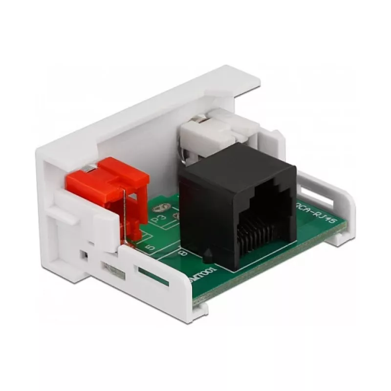 DeLOCK Easy 45 modulis 2 x RCA lizdas į RJ45 lizdą 22,5 x 45 mm