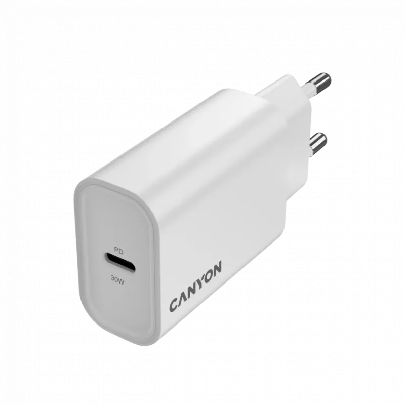 CANYON įkroviklis OnCharge 30CL Max Power 30W 1xPD EU baltas