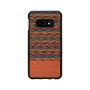 man and wood išmaniojo telefono dėklas, skirtas Galaxy S10e — rudas languotas su juodu apvadu