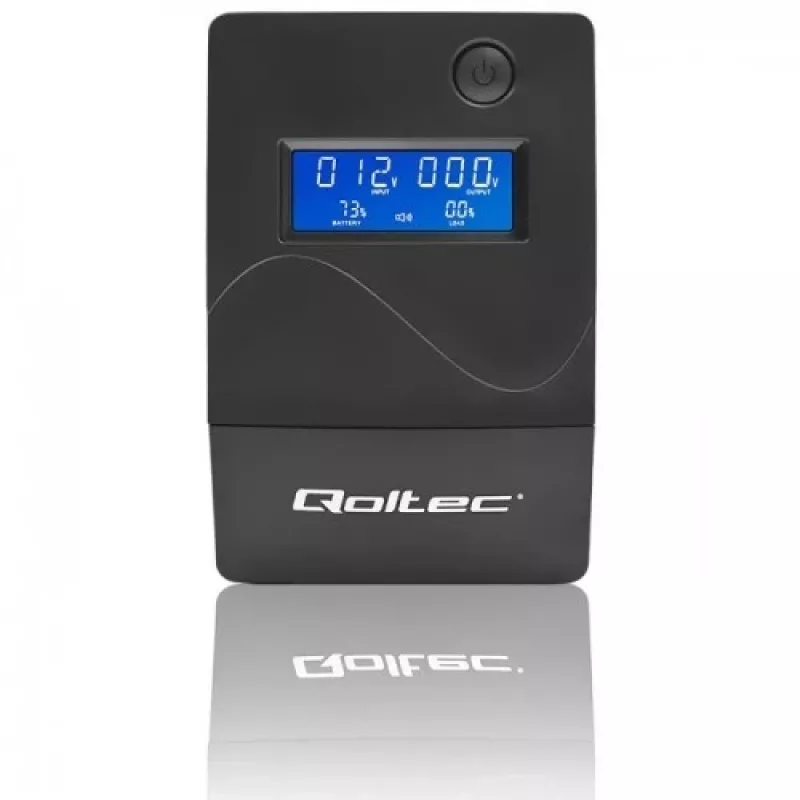 Qoltec Monolith nepertraukiamo maitinimo šaltinis (UPS) Dvigubo keitimo (Online) 1 kVA 600 W 2 SCHUKO lizdai