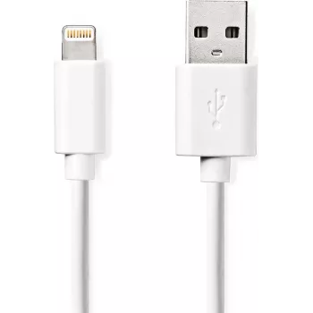 Lightning laidas Nedis CCGL39300WT10 1m 12W 2.4A Baltas