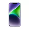 Baseus Liquid Silica Gel dėklas iPhone 14 Plus (levandų) + grūdintas stiklas + valymo rinkinys