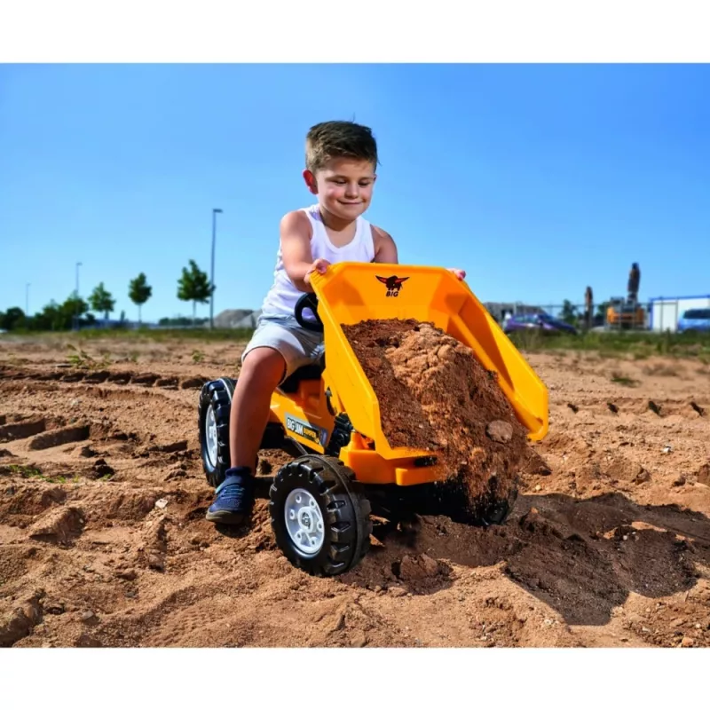 Savisavartis sunkvežimio žaislas Simba-Dickie BIG Jim-Dumper, plastikinis, amžius 3–5 metai, juodos ir geltonos spalvos
