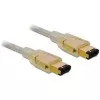 FireWire A/A laidas DeLOCK 1,0 m pilkas