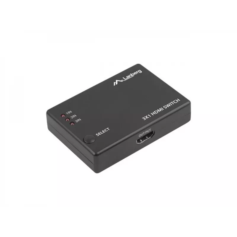 LANBERG vaizdo jungiklis 3x HDMI + micro USB prievadas