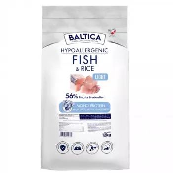 BALTICA Nutraceutic Hypoallergenic Light L/XL Fish with rice - sausas šunų maistas - 12kg